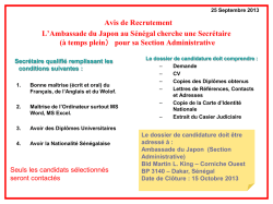 JOB ANNOUNCEMENT The Embassy of Japan, which will