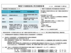 職場での健康診断と特定健康診査