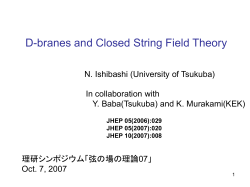 D-branes and Closed String Field Theory