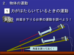 力がはたらいているときの運動