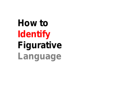 how to identify figurative language