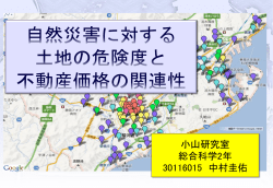 自然災害に対する 土地の危険度と 不動産価格の比較