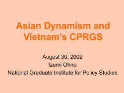 Asian Dynamism and Vietnam’s CPRGS