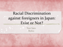 Racial Discrimination in Japan: Exist or Not
