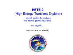 HETE-2 (High Energy Transient Explorer) a small