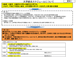 大学統合スケジュールについて