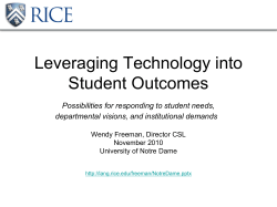 LeveragingTechnology into Student Outcomes