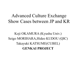 Advanced Culture Exchange Show Cases between JP
