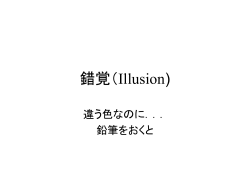 錯覚（Illusion)