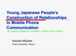Young Japanese People’s Construction of
