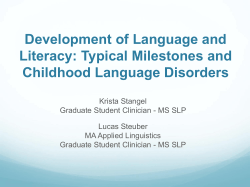 Language Disorders