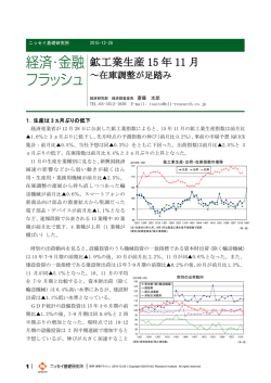 別ウィンドウで全文表示 - ニッセイ基礎研究所