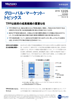 グローバル・マーケット・ トピックス