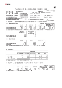 平成28年5月期 第2四半期決算短信〔日本基準〕(連結)