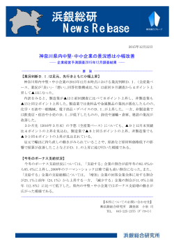 企業経営予測調査 - 浜銀総合研究所