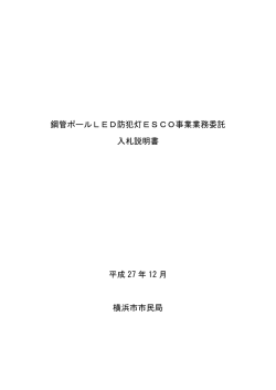 鋼管ポールLED防犯灯ESCO事業業務委託 入札説明書 平成