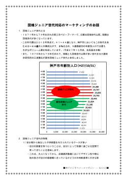 団塊ジュニア世代対応のマーケティングのお話 神戸市年齢別人口（H27