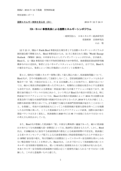 IEA・Birol 事務局長による国際エネルギーシンポジウム