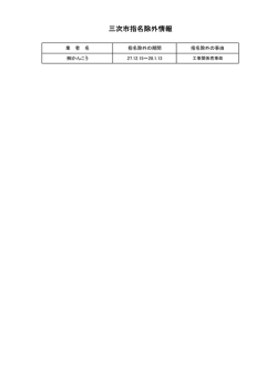 三次市指名除外情報