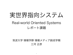 Real-world Oriented Systems