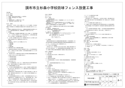 調布市立杉森小学校防球フェンス設置工事