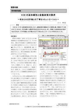 ECB の追加緩和と金融政策の限界