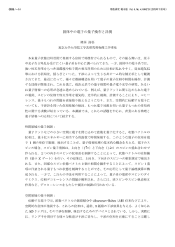 固体中の電子の量子操作と計測