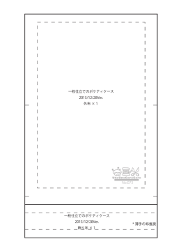 一枚仕立てのポケティケース 2015/12/28Ver. 外布 &times;1 一枚仕立ての