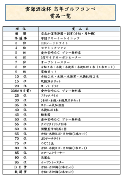 賞品一覧はこちら - aiwa miyazaki resort