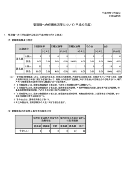 「管理職への任用状況等について（平成27年度）」(PDF