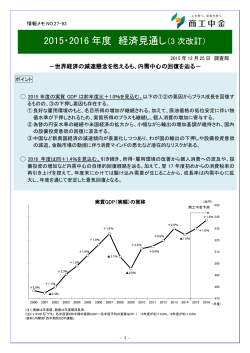 2015・2016 年度経済見通し（3次改訂）