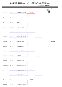 第4回 東京都ニューイヤーベテランテニス選手権大会