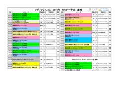 メディックスコム 2016年 セミナー予定 速報