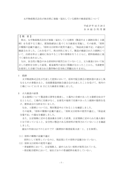太平物産株式会社が秋田県に登録・届出している肥料の検査結果
