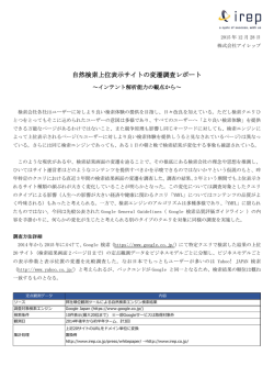 自然検索上位表示サイトの変遷調査レポート