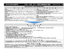 学力・学習状況調査の結果の概要公開