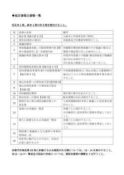 協定書提出書類一覧