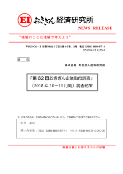 2015年10～12月期調査結果