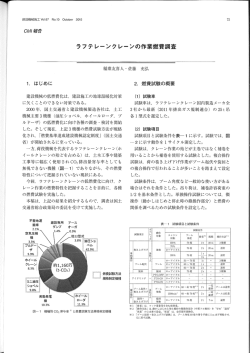 H27.10月号 ラフテレーンクレーンの作業燃費調査