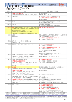 内外タイムテーブル