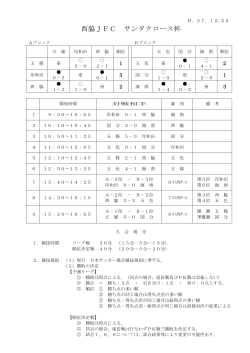 西脇JFC サンタクロース杯