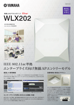 無線LANアクセスポイント WLX202カタログ