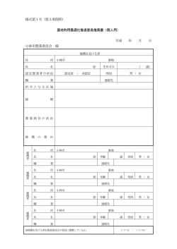 様式第1号（第3条関係） 農地利用最適化推進委員推薦書（個人
