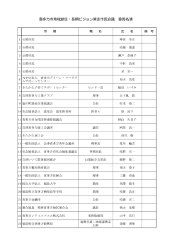 喜多方市地域創生・長期ビジョン策定市民会議 委員名簿 [PDFファイル