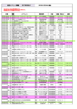 学外就活イベント情報12月末 28年