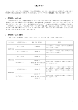 ご購入ガイド - 給食管理ソフト ニュートリションライナー 施設給食編