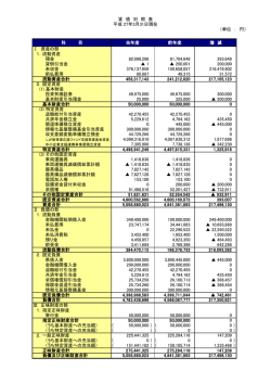 貸借対照表（H26）