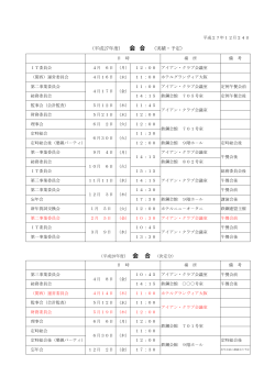 （平成27年度） 会 合 （実績・予定） - Iron Club｜アイアン・クラブ