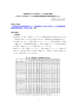 （2014年）四国地域の特定サービス産業（PDF形式