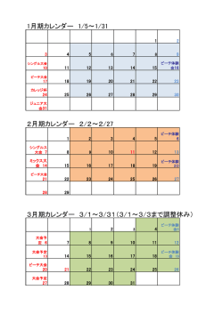 来年1月～3月期の予定です